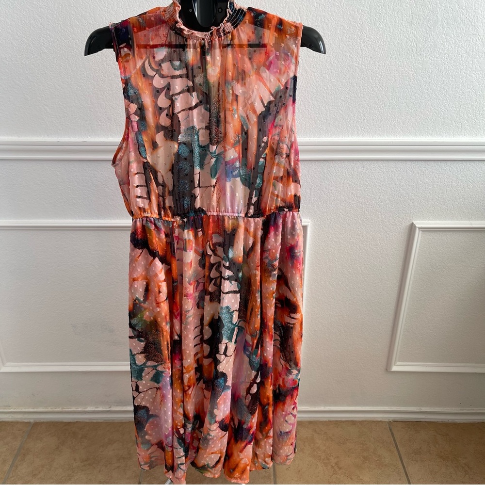 Torrid Multicolor Abstract Midi Dress